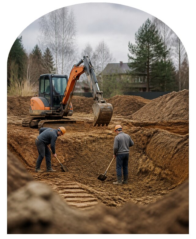 Земляные работы на участке в Осинниках по цене от 5638 р. | Метпроект-Снн